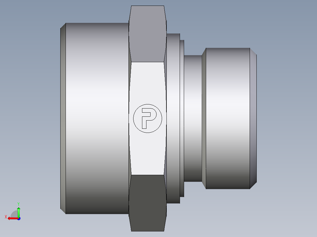 卡套式工业通用硬管接头EO_Male_Stud_connector_GE35LR1EDOMDCF后视图