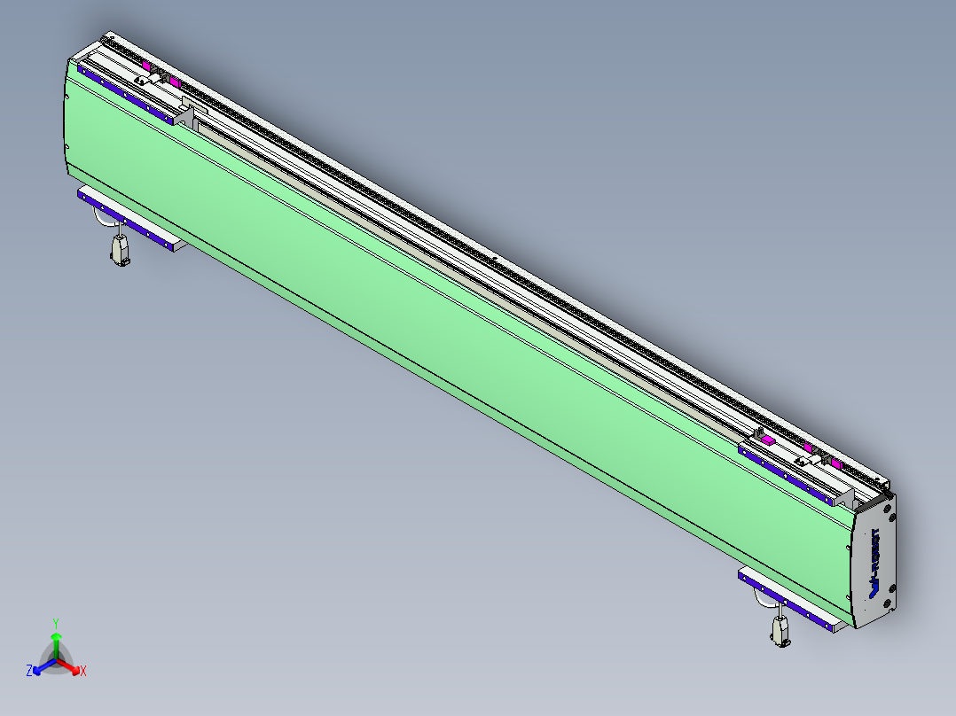 威洛博VL系列直线电机模组-2VL22H3-S1200正等轴测图