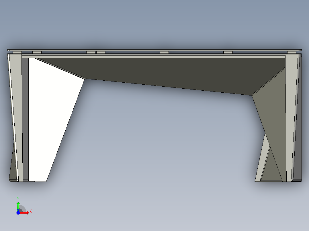 折纸书桌前视图