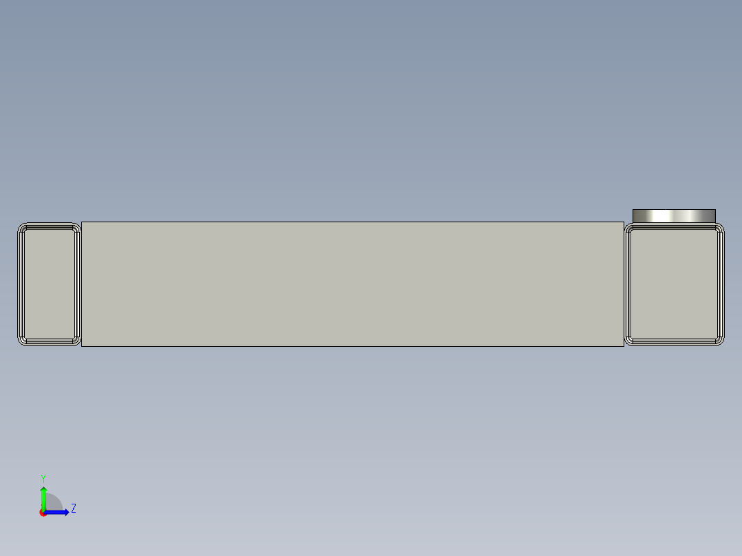 水冷排120x82x27mm侧孔款左视图