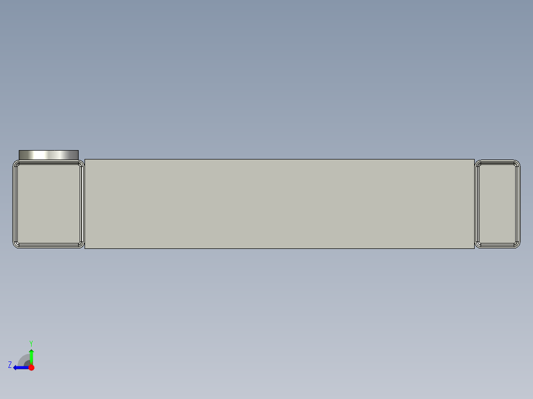 水冷排120x82x27mm侧孔款右视图