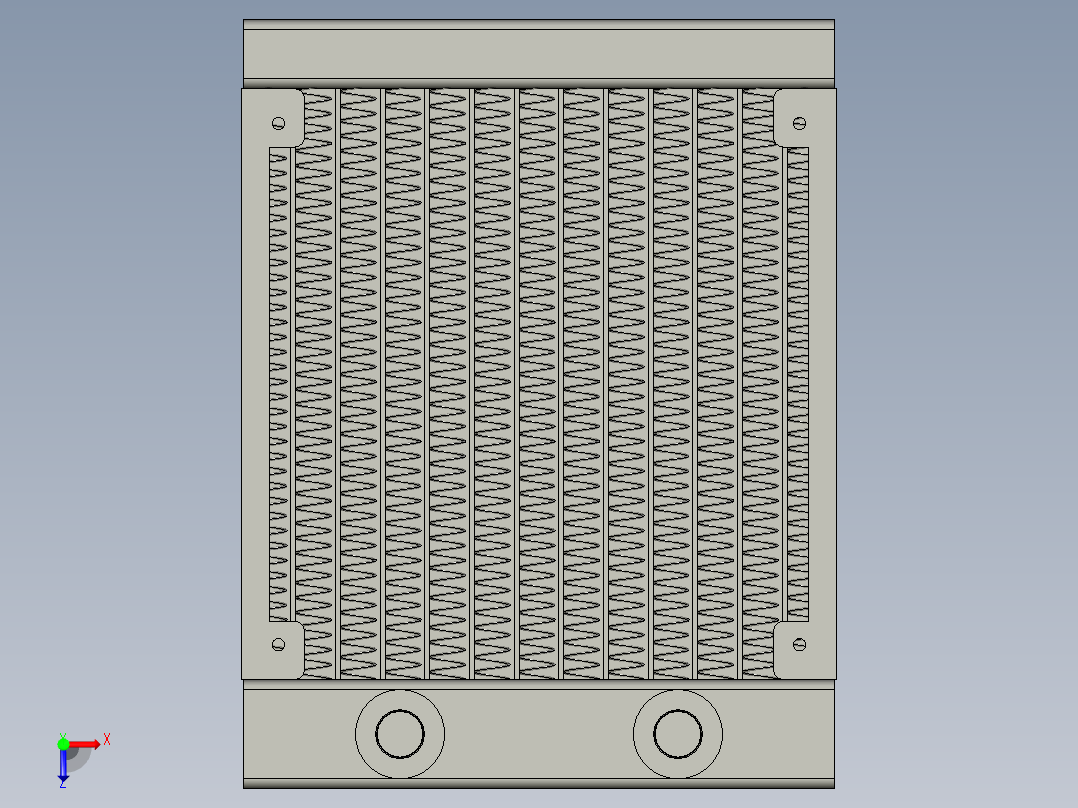 水冷排120x82x27mm侧孔款俯视图