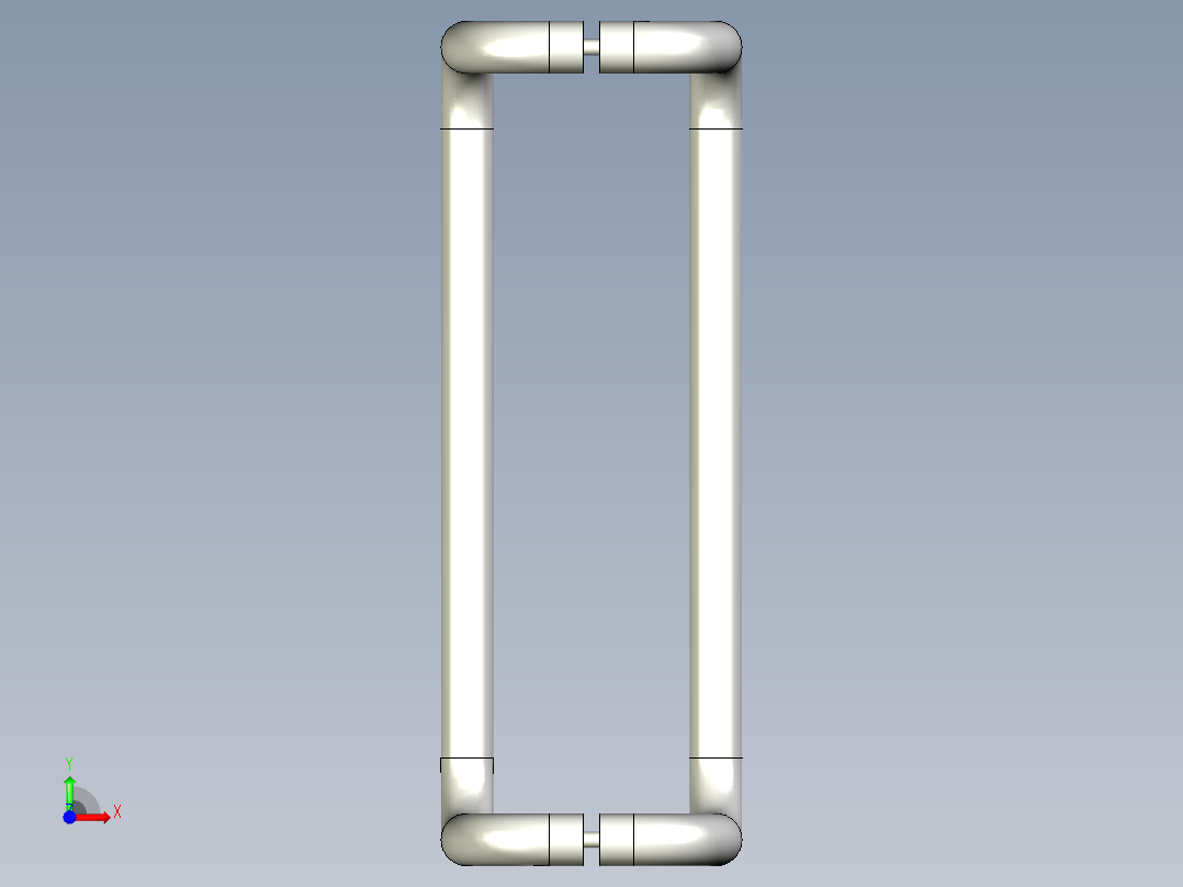 取手(不銹鋼)ER(F)-3D多系列多零件图纸模型前视图