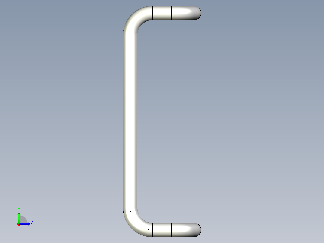 取手(不銹鋼)ER(F)-3D多系列多零件图纸模型左视图