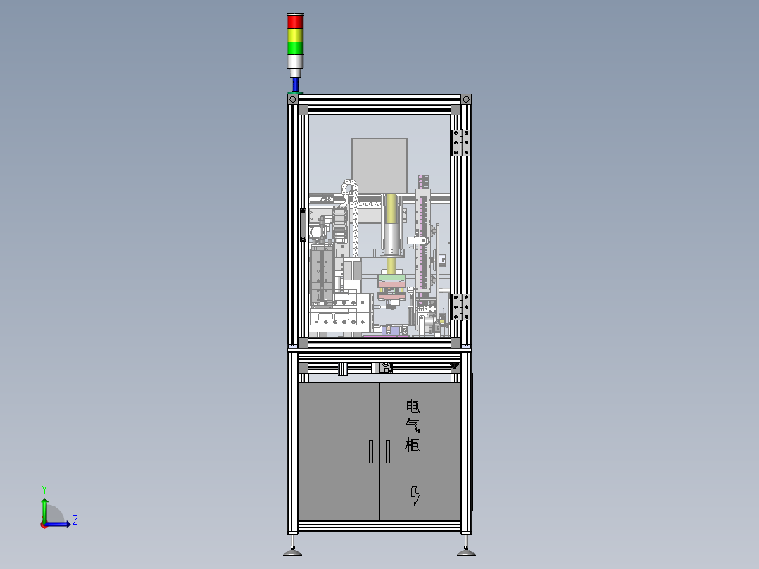 新能源元器件剪切折弯设备（sw15可编辑+工程图+bom）左视图
