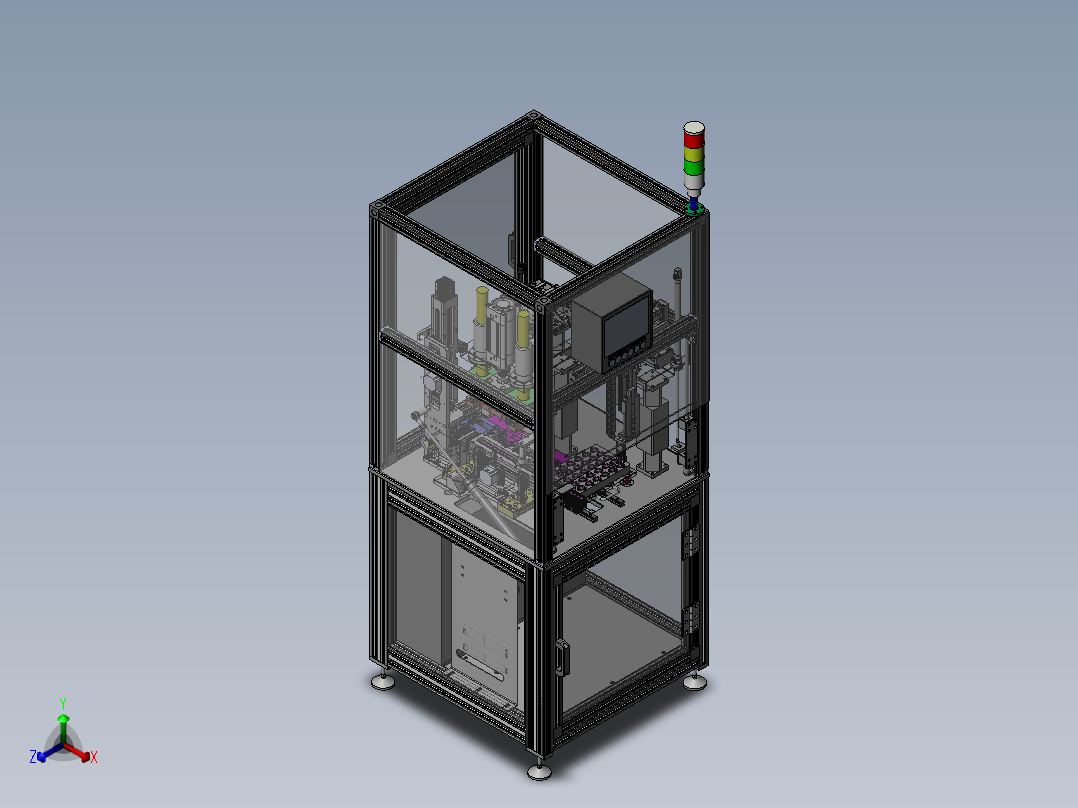 新能源元器件剪切折弯设备（sw15可编辑+工程图+bom）正等轴测图