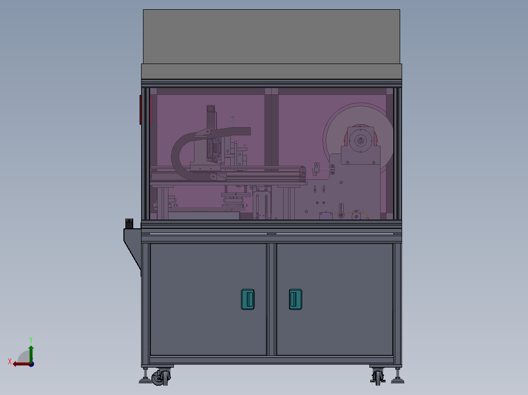 手机半自动贴膜机后视图