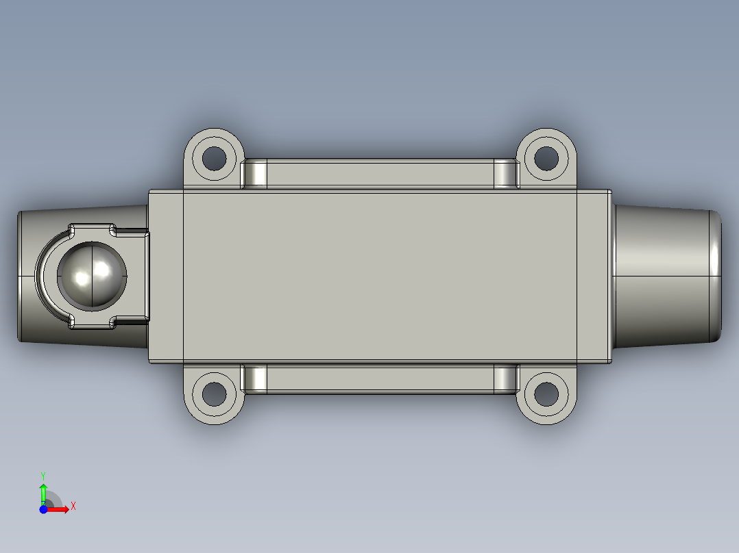 三位四通手动换向阀设计 1311408===三维通用格式前视图