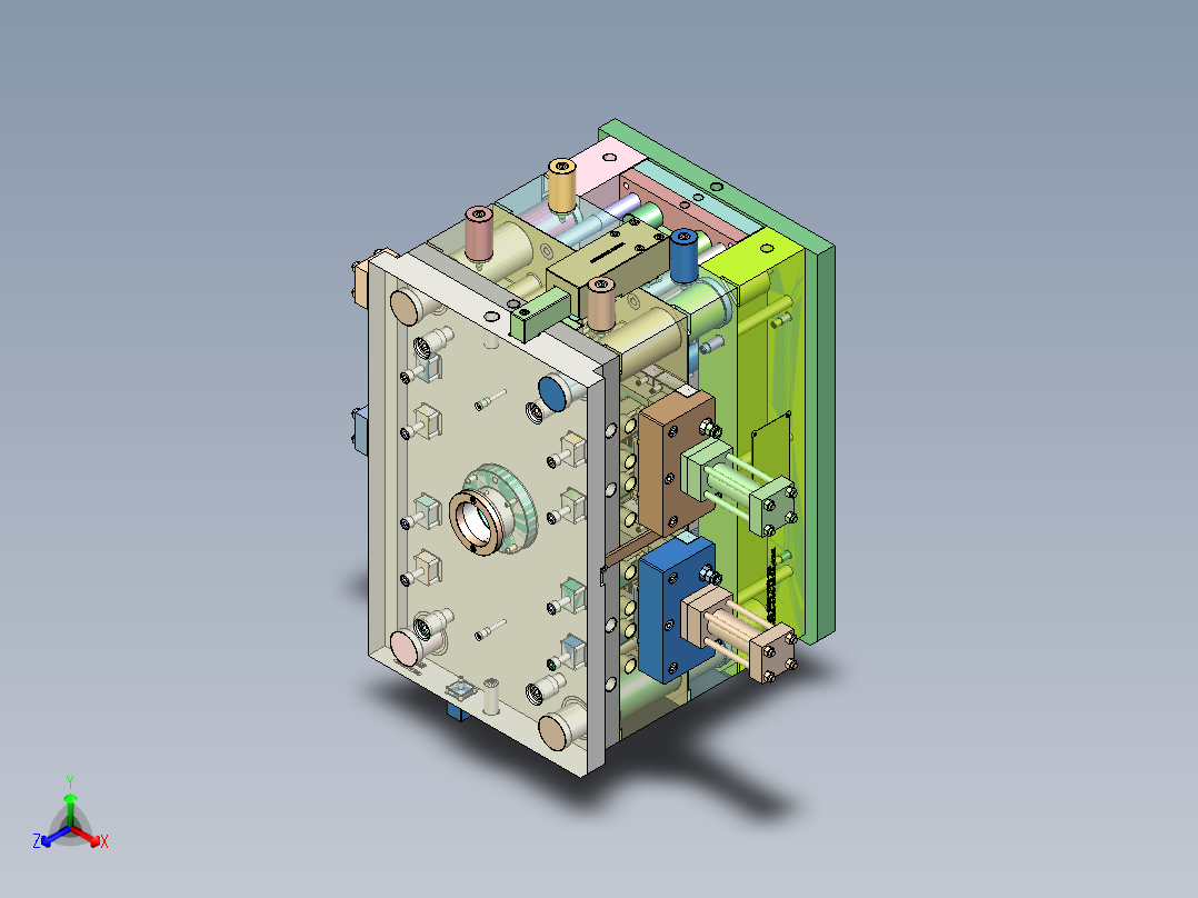 中壳（三板模开合模控制扣机+前）