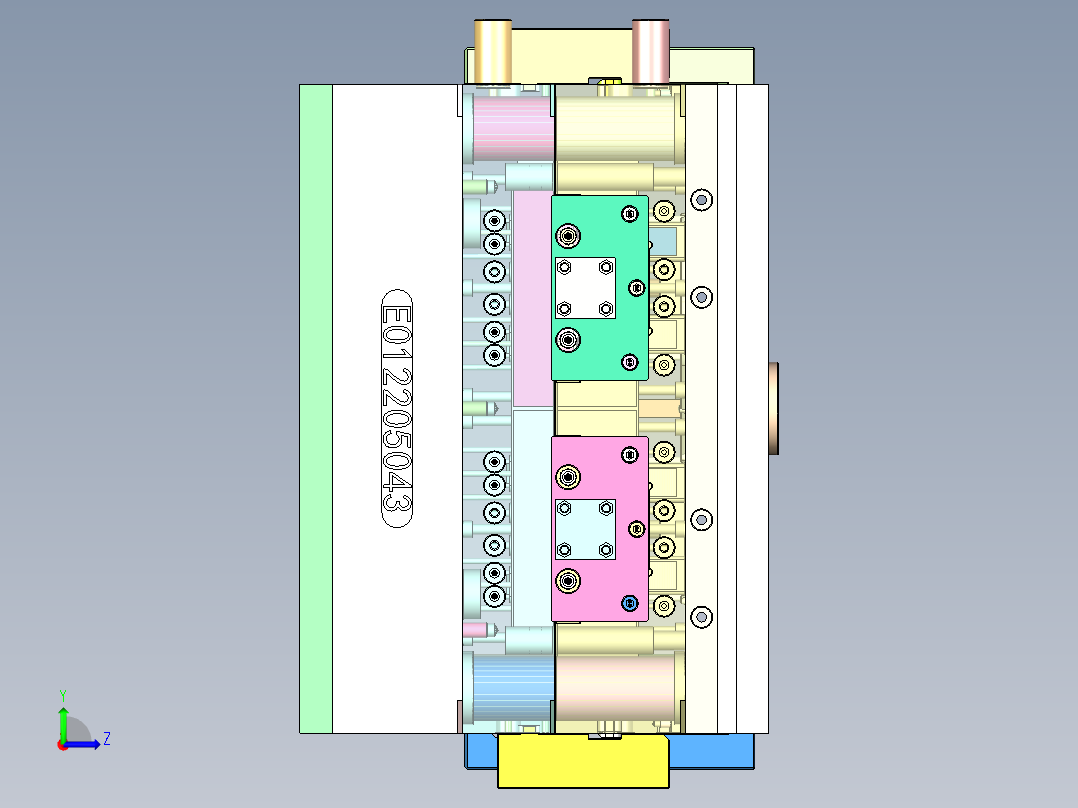 中壳（三板模开合模控制扣机+前）左视图