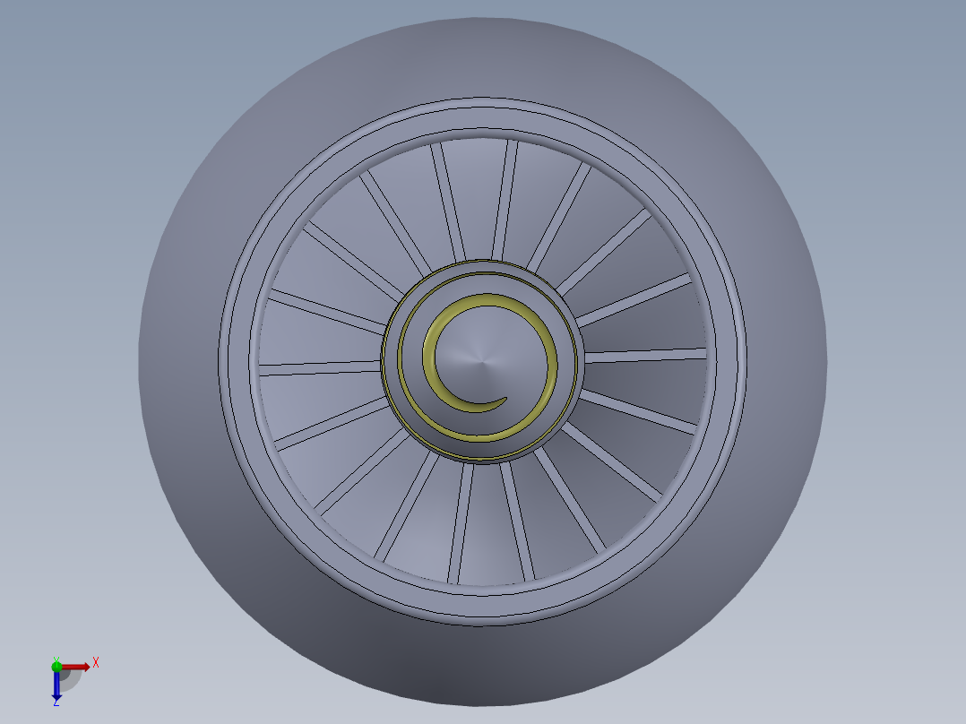 喷气发动机373---模型格式为 sw俯视图