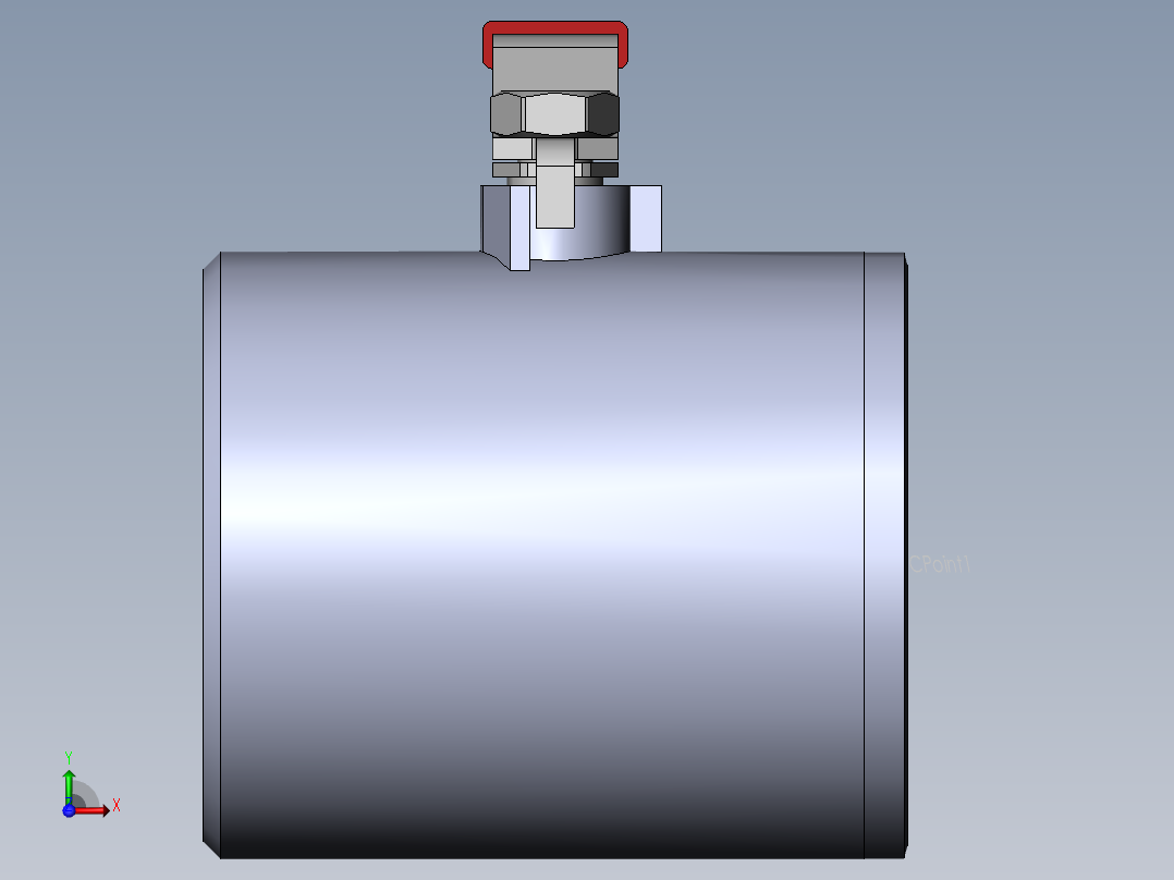 sw3dps-1_2 in ball valve前视图