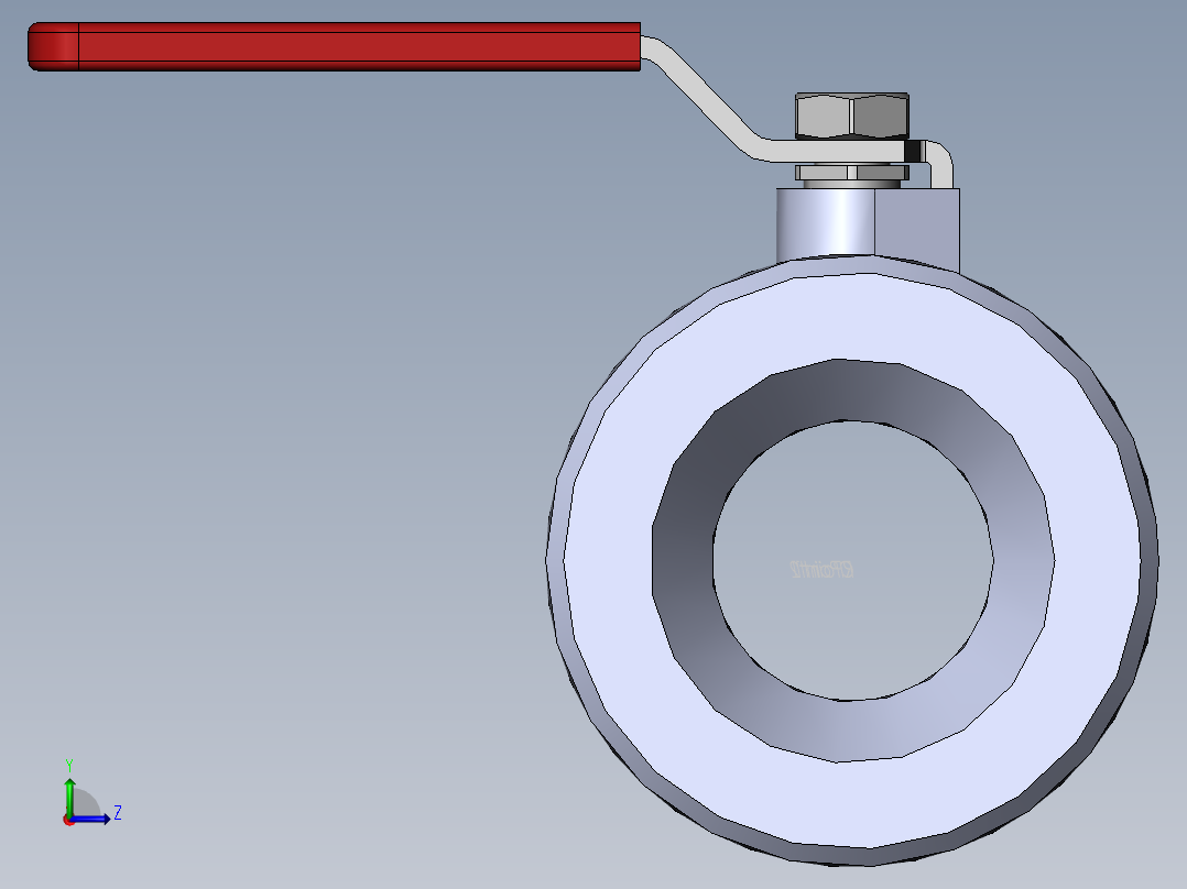 sw3dps-1_2 in ball valve左视图