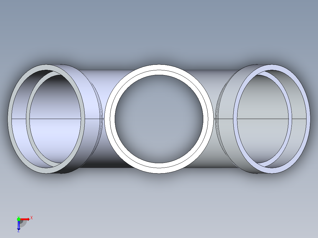 船舶管路系统S7_SeaDrainPLUS_DoubleWye-SxSxSxS_37E163504_4in Sea Drain Plus - Double Wye - SxSxSxS俯视图