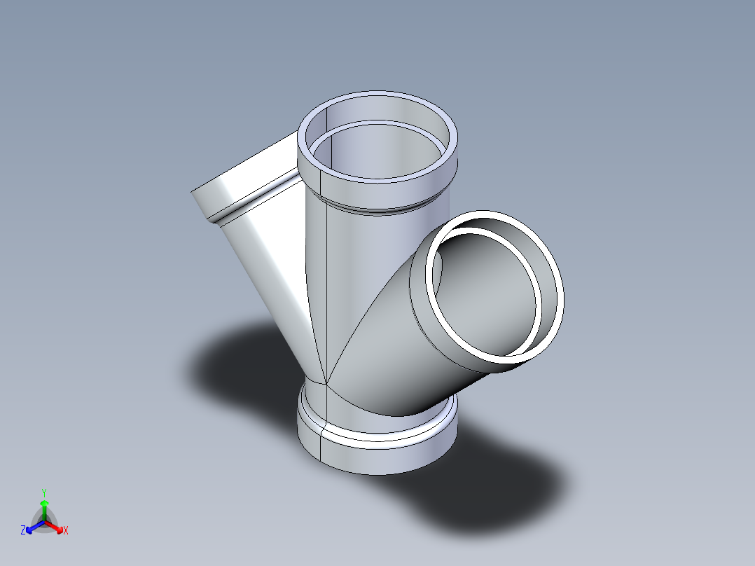 船舶管路系统S7_SeaDrainPLUS_DoubleWye-SxSxSxS_37E163504_4in Sea Drain Plus - Double Wye - SxSxSxS正等轴测图