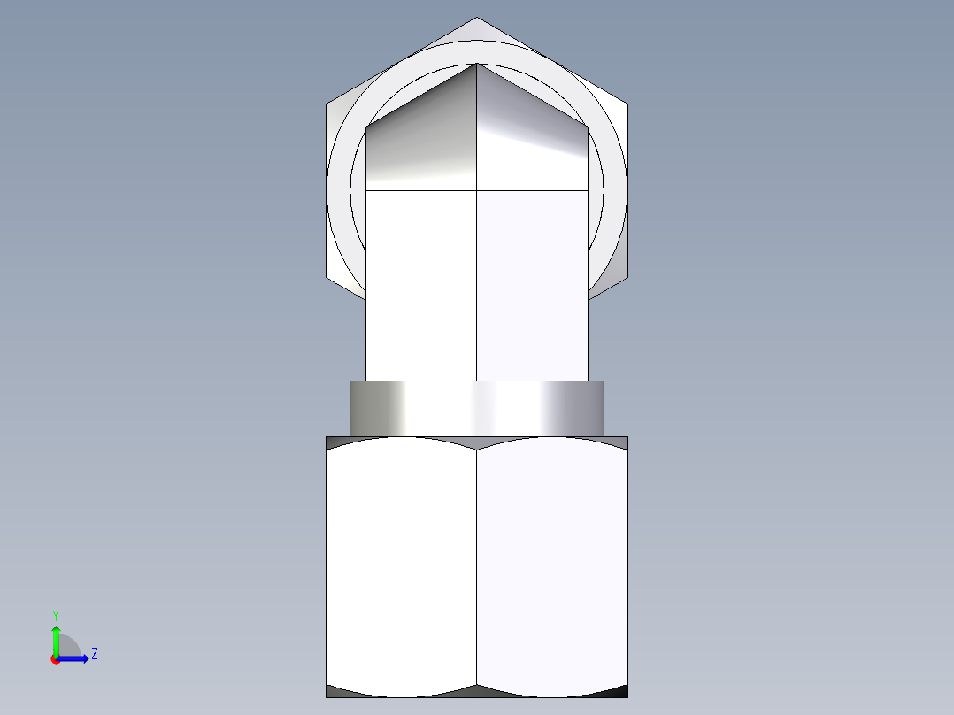 卡套式工业通用硬管接头EO_Union_elbow_W08ZS71左视图