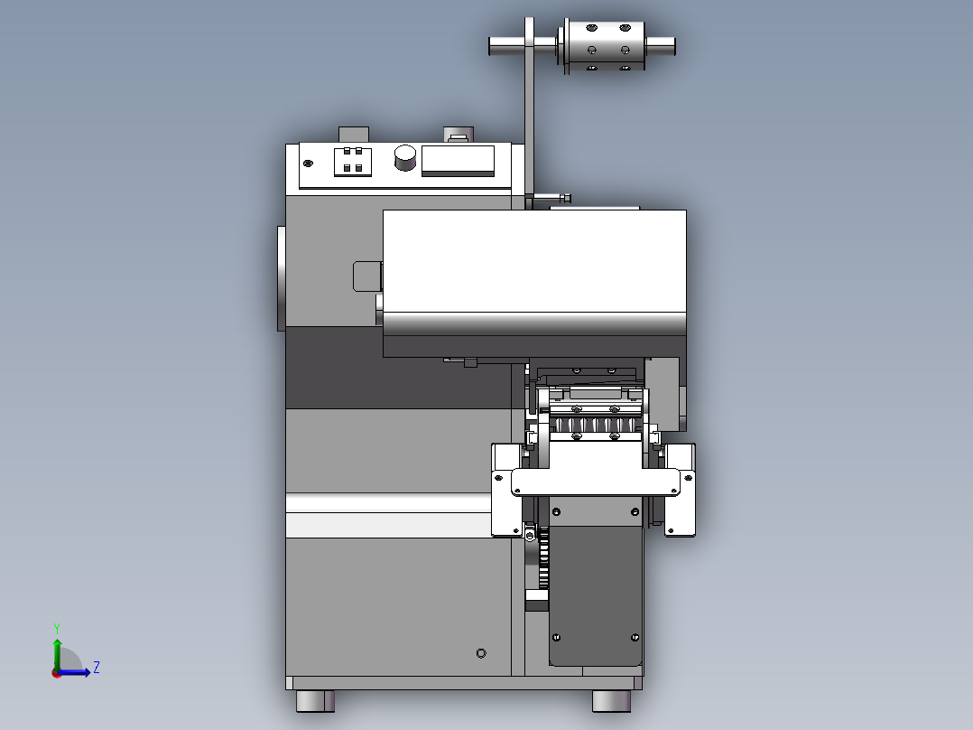 卷胶布机 SolidWorks打开机械设备3D图纸单个sldprt文件无零件左视图