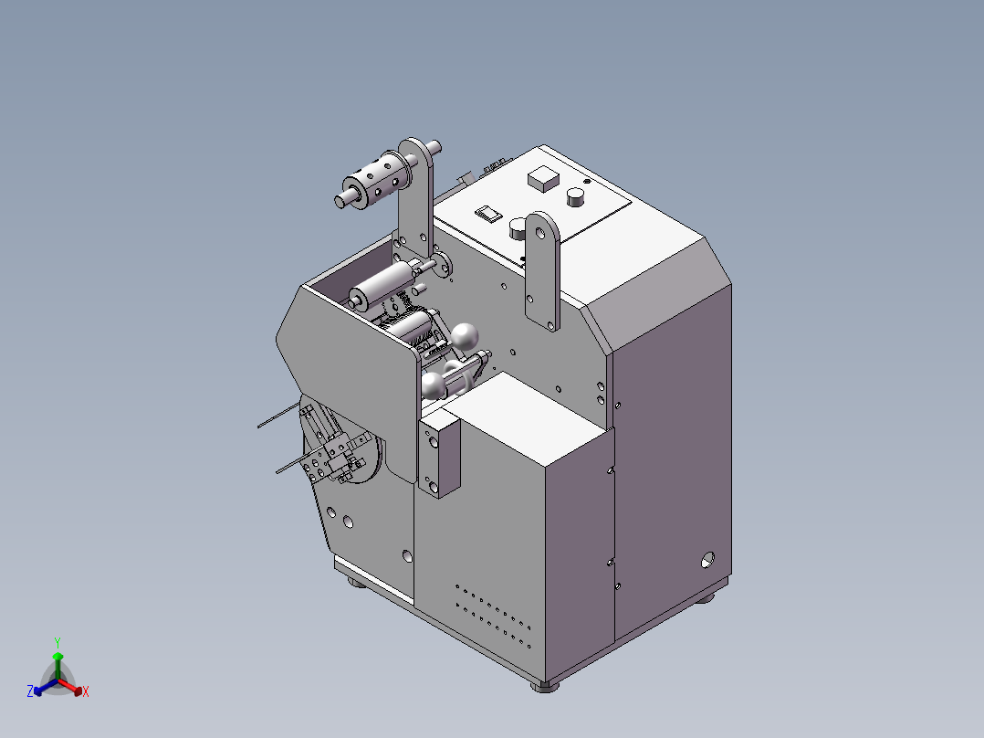 卷胶布机 SolidWorks打开机械设备3D图纸单个sldprt文件无零件正等轴测图