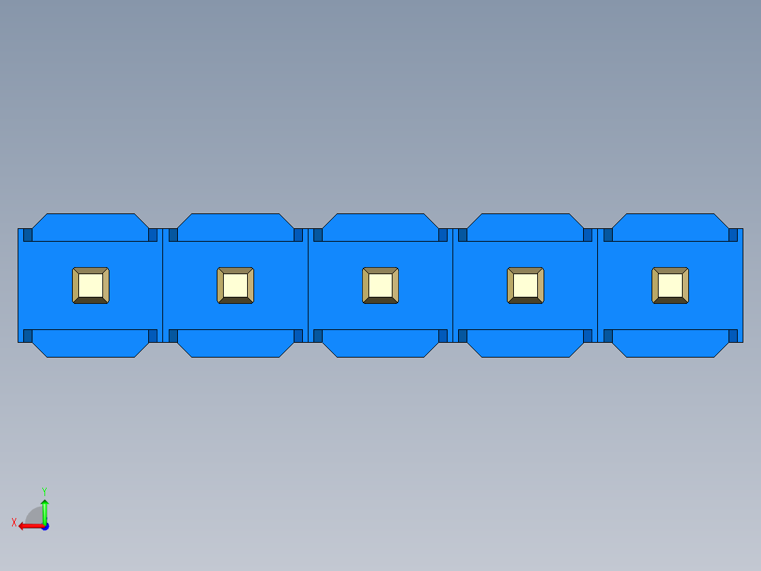 彩色公头100mil（2.54mm）系列-DS1021_blue_1x05p_100mil_Type19_rev1.0后视图