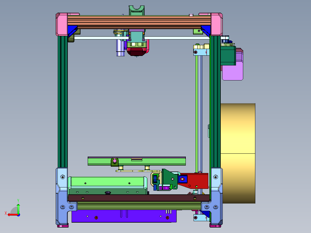 迷你三维立体玩具3d打印机后视图