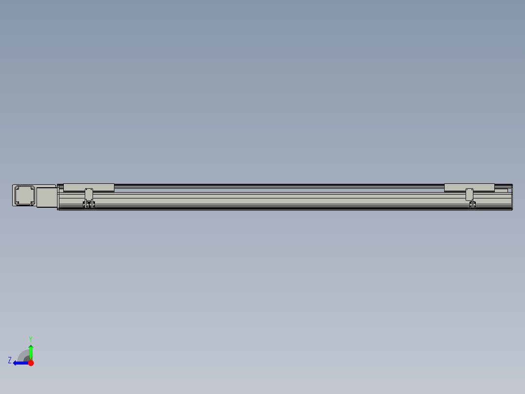 直线模组LHB21-L40-S1700-BL设计图纸右视图