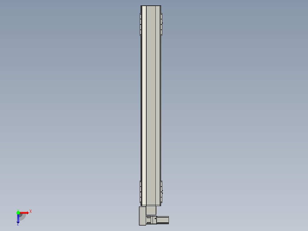 直线模组LHB21-L40-S1700-BL设计图纸俯视图