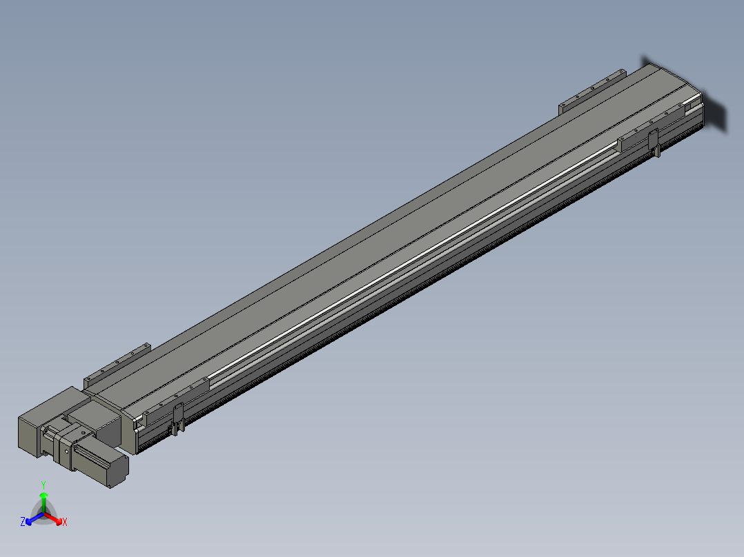 直线模组LHB21-L40-S1700-BL设计图纸正等轴测图
