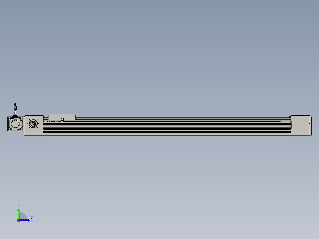 威洛博直线电机模组EB10-L224-S1350-BR-ZP75-MS3-5K左视图