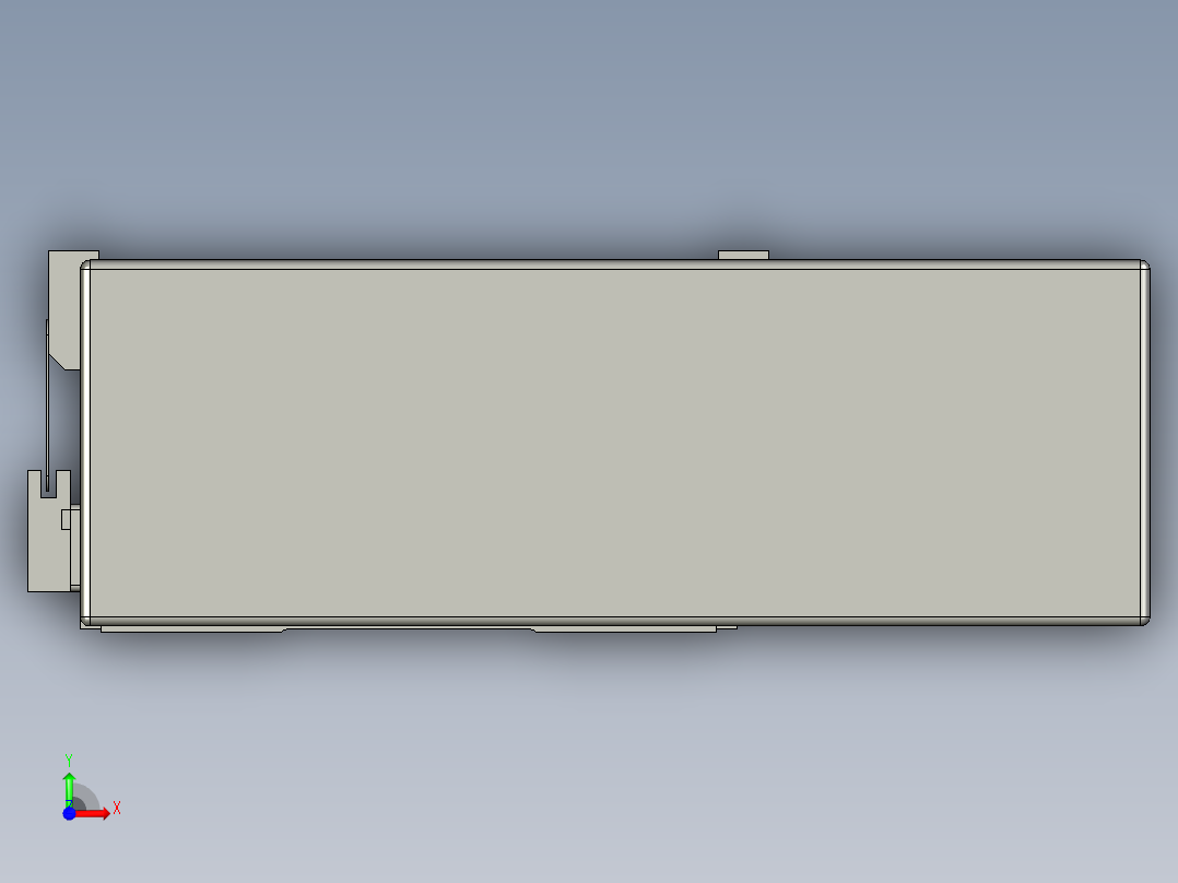 直线模组LHA21-S1700-L设计图纸前视图
