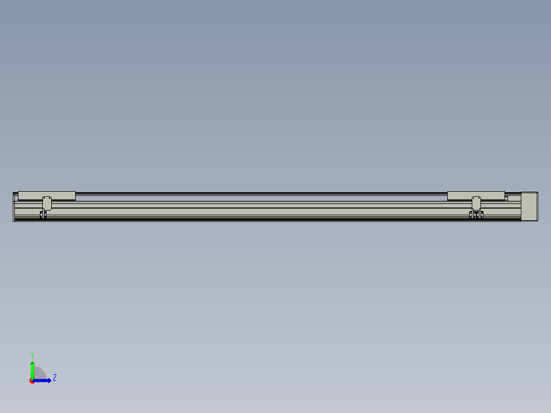 直线模组LHA21-S1700-L设计图纸左视图