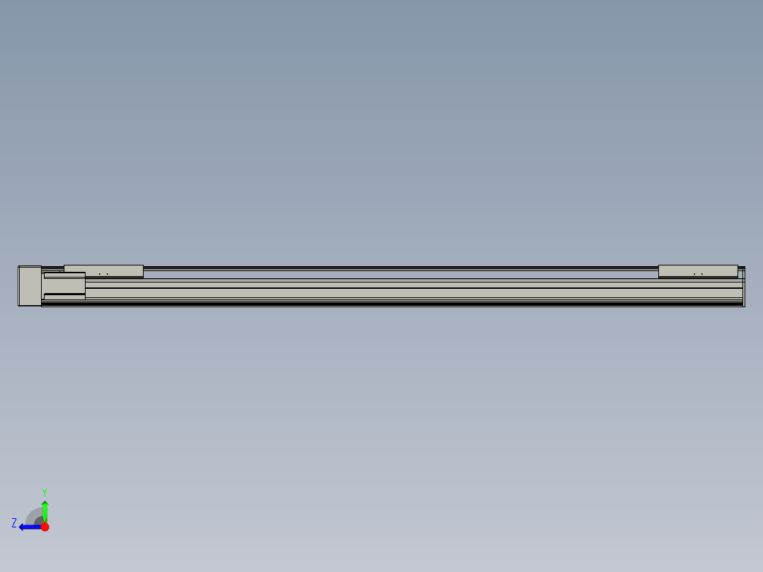 直线模组LHA21-S1700-L设计图纸右视图