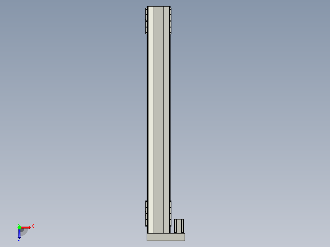 直线模组LHA21-S1700-L设计图纸俯视图