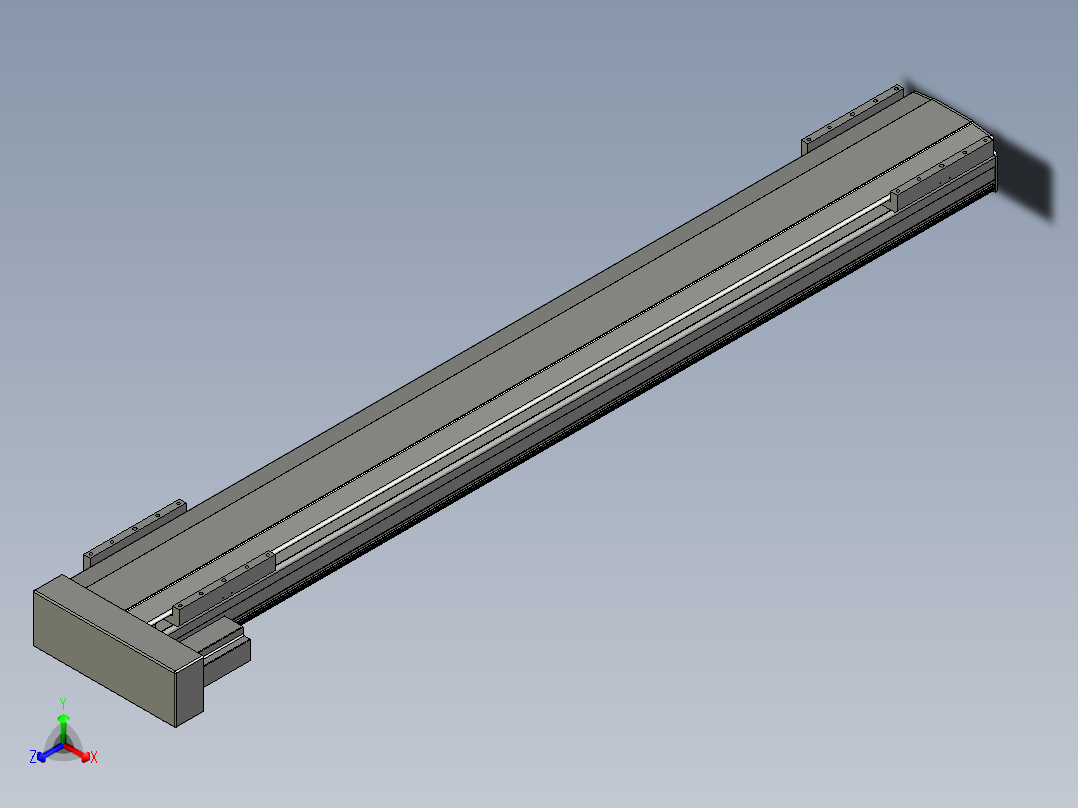 直线模组LHA21-S1700-L设计图纸正等轴测图