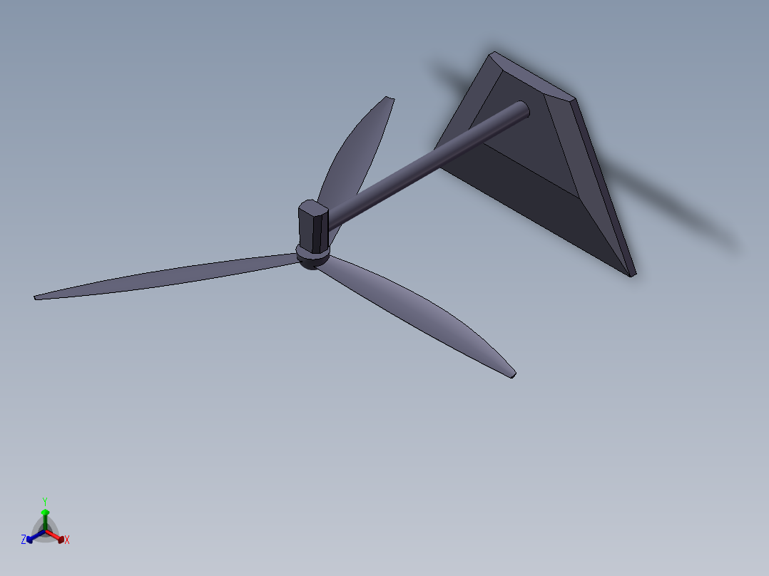 风力发电机模型正等轴测图