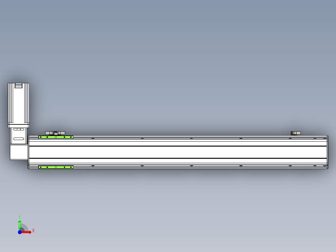 同步带滑台-半封闭B13-L90-S950-R-Z86-D3前视图