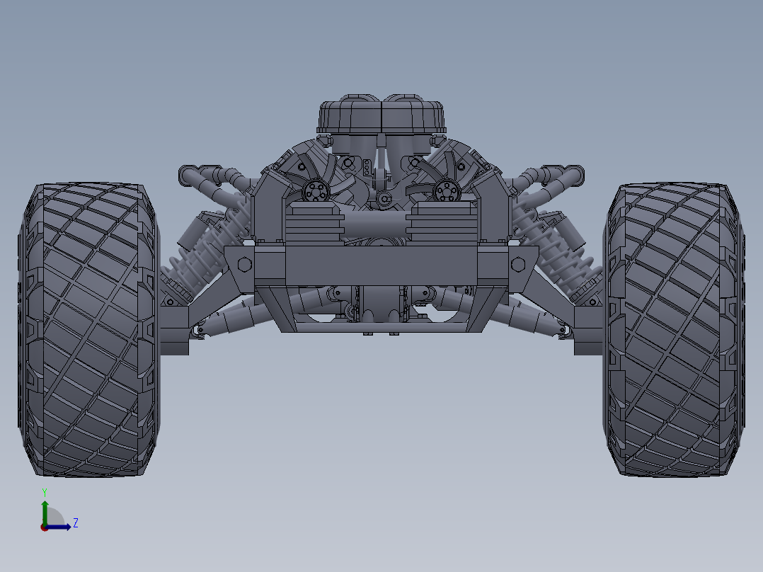 汽车传动系统三维SW模型左视图