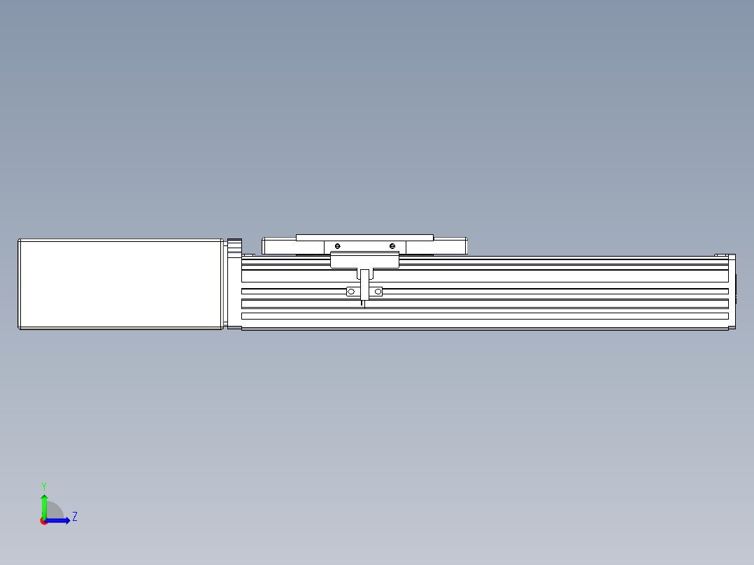 同步带全封闭直线模组TPA-HCB-110D-90-L150-MR-C-P40-N3左视图
