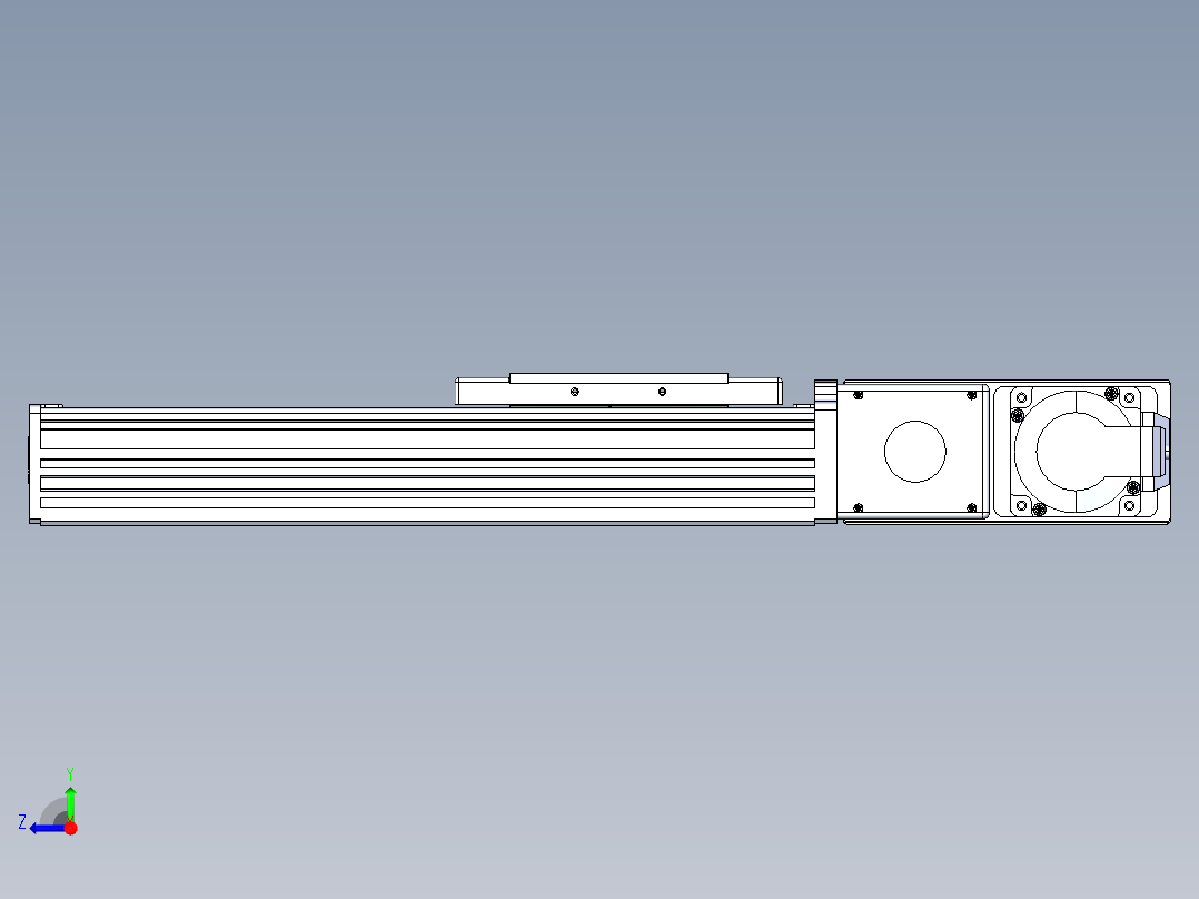同步带全封闭直线模组TPA-HCB-110D-90-L150-MR-C-P40-N3右视图