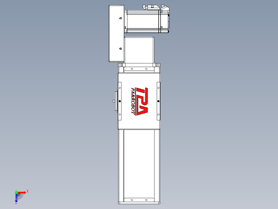 同步带全封闭直线模组TPA-HCB-110D-90-L150-MR-C-P40-N3俯视图