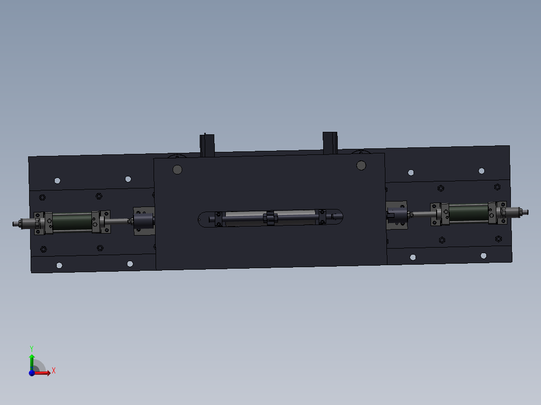 东风天龙推力杆全自动热压装夹具前视图