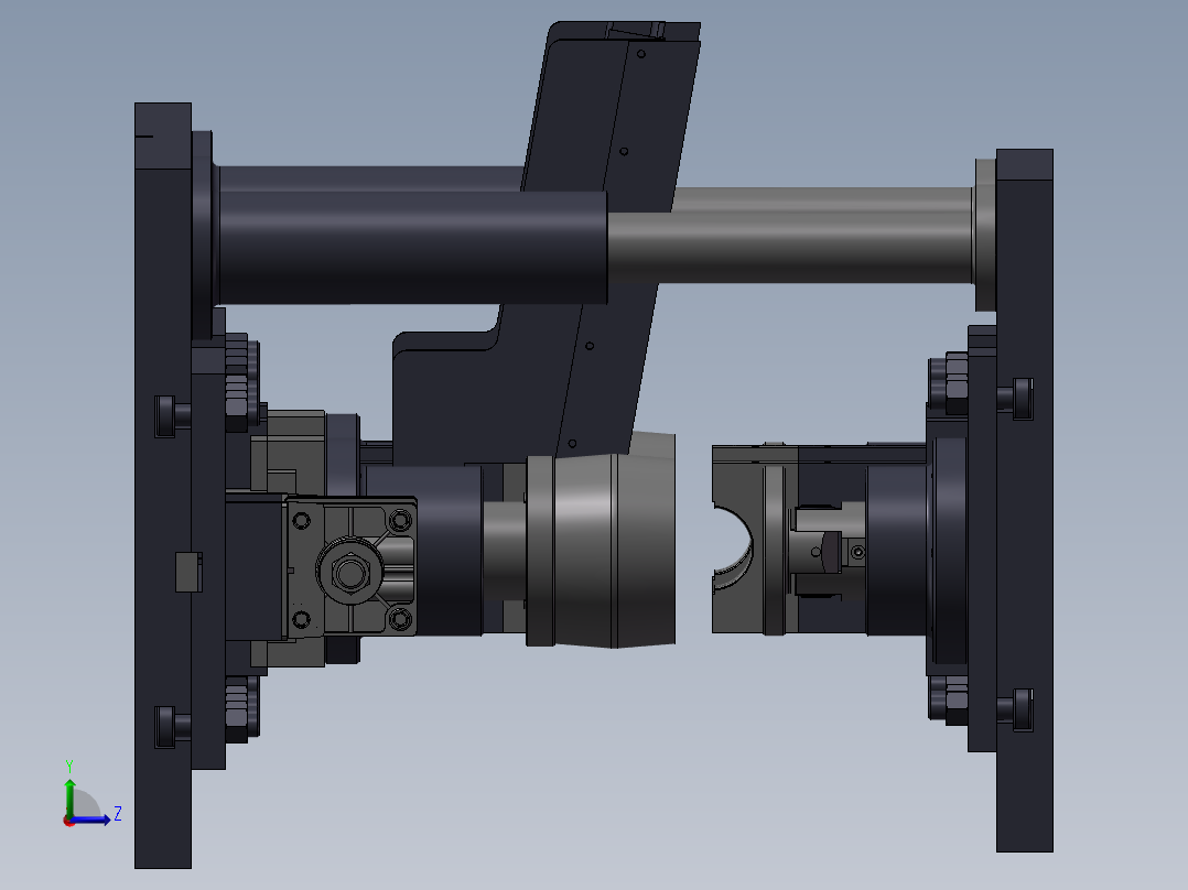 东风天龙推力杆全自动热压装夹具左视图