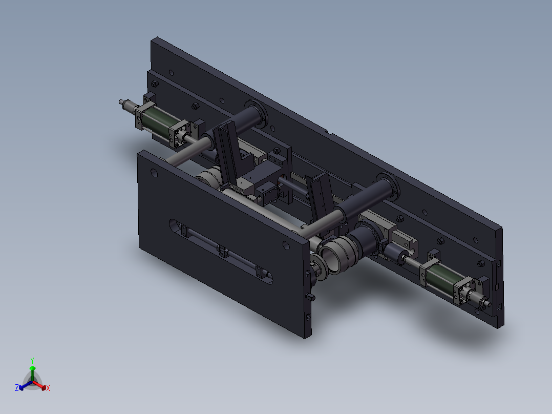 东风天龙推力杆全自动热压装夹具正等轴测图