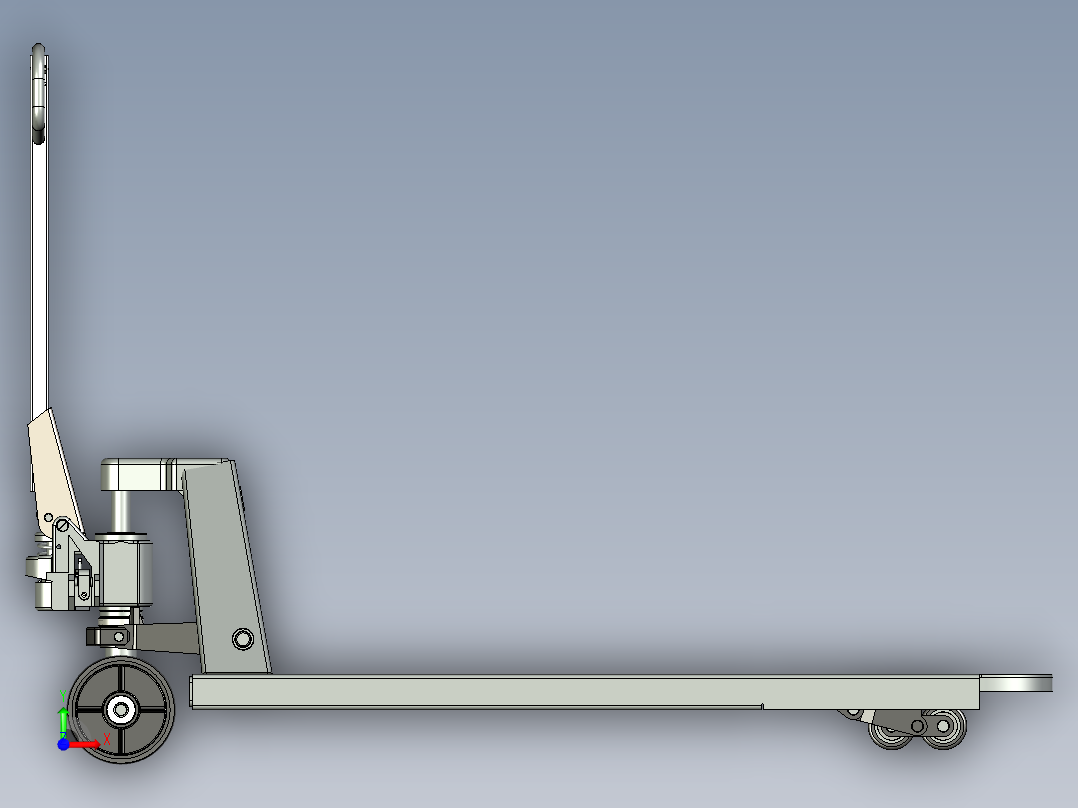 液压叉车三维模型前视图