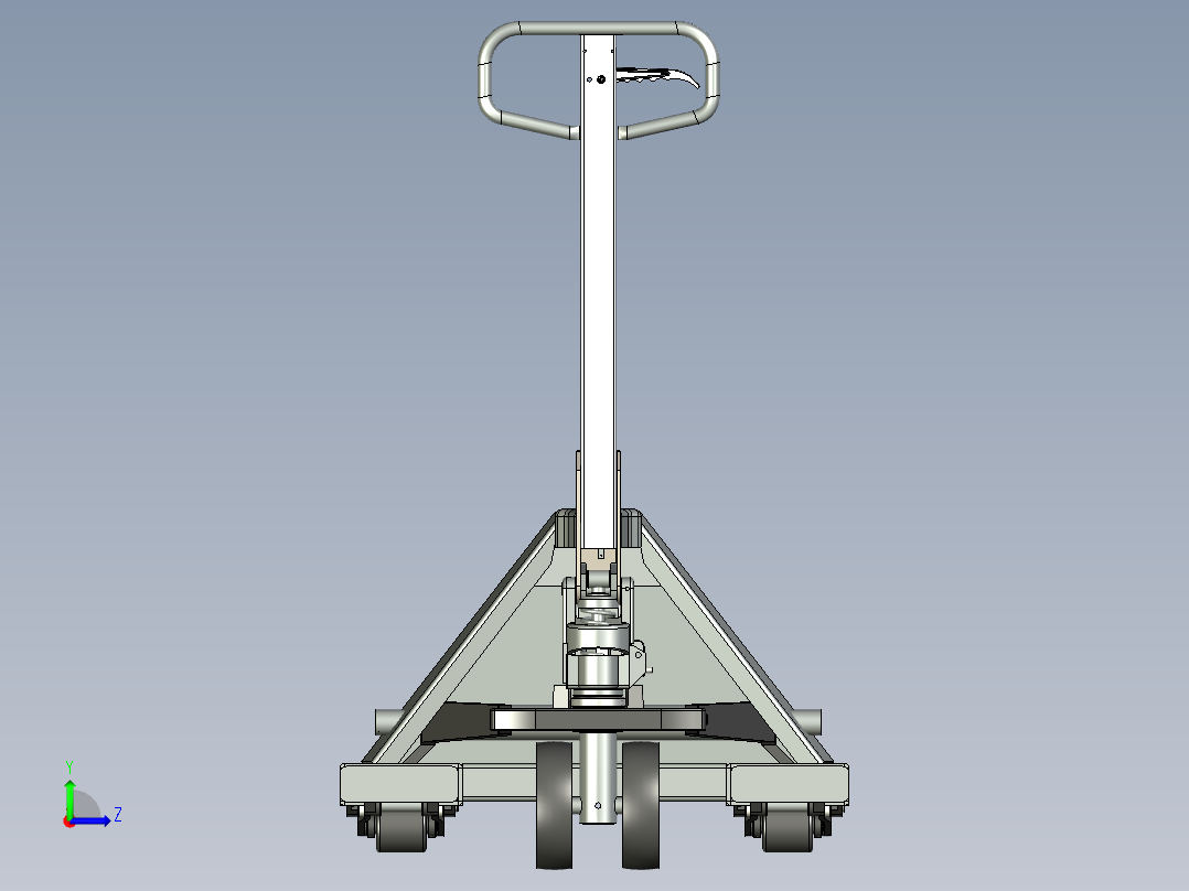 液压叉车三维模型左视图