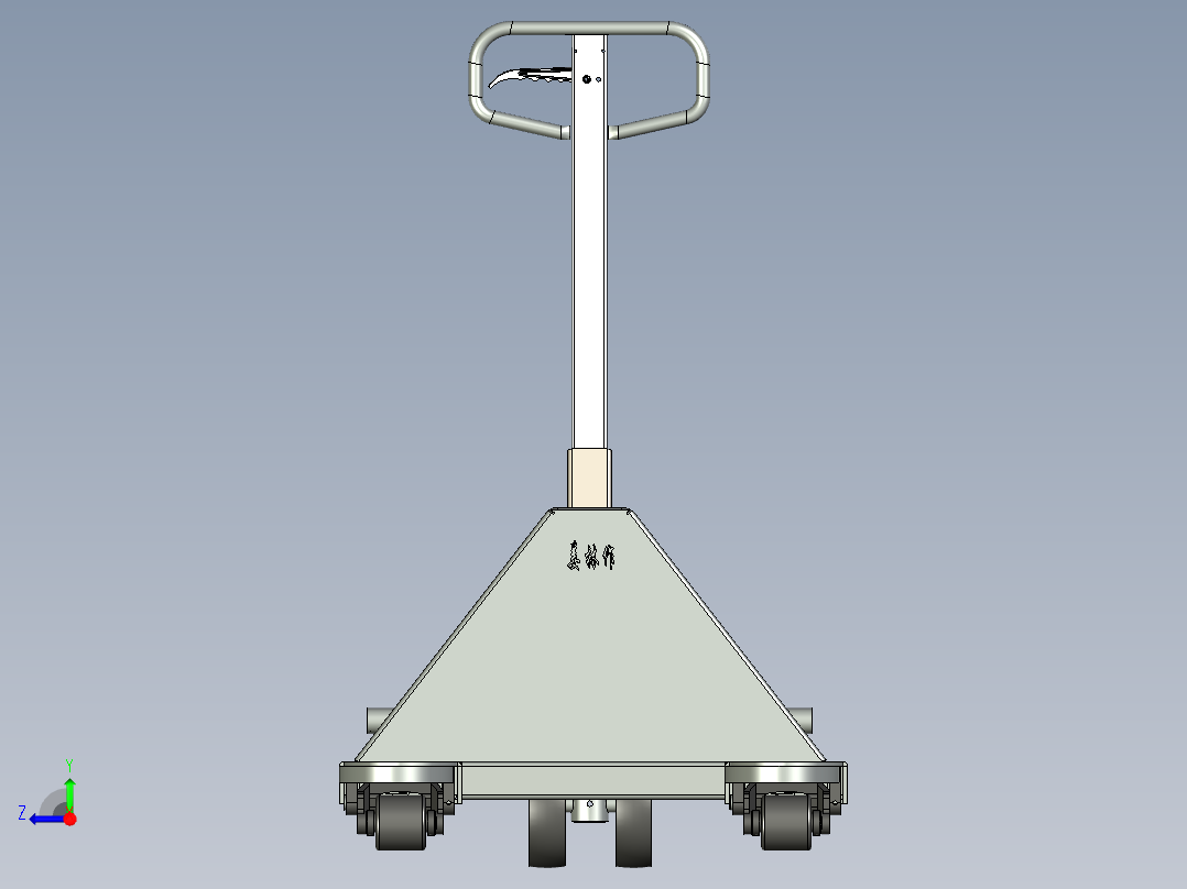 液压叉车三维模型右视图