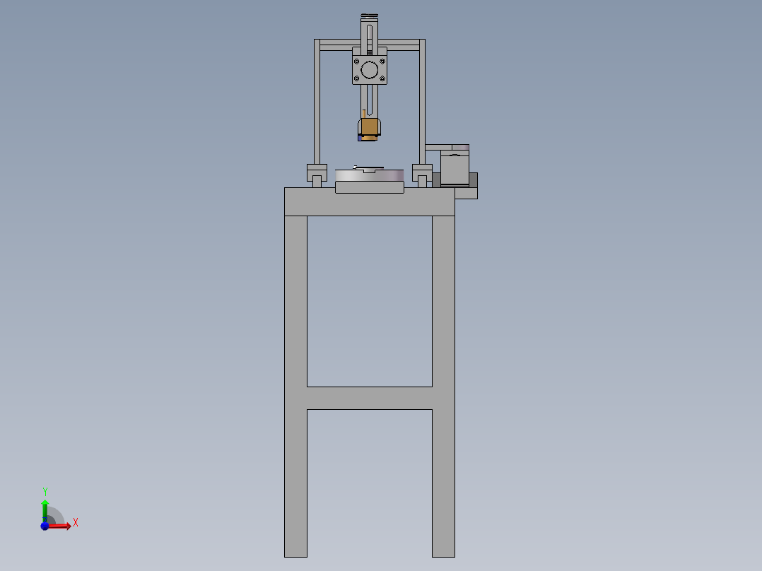风机壳体柱塞检测机构前视图