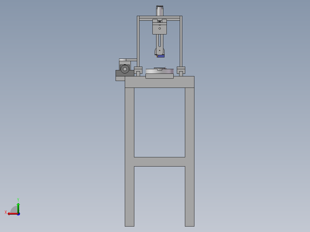 风机壳体柱塞检测机构后视图
