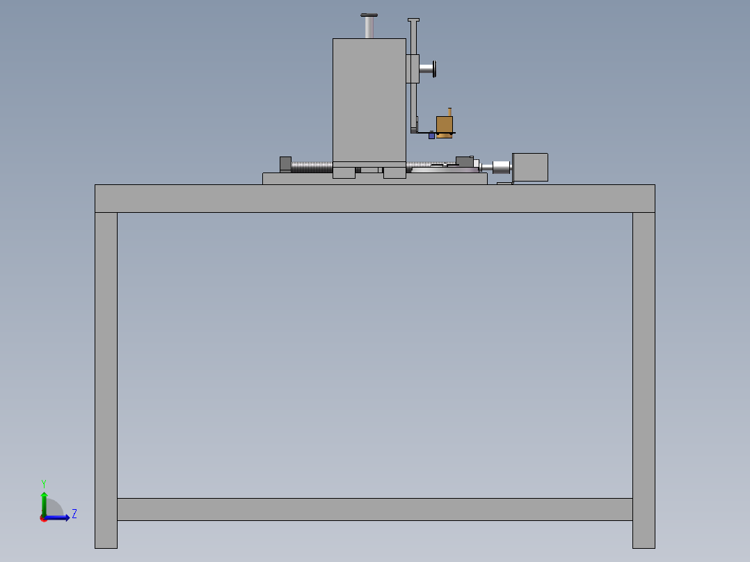 风机壳体柱塞检测机构左视图