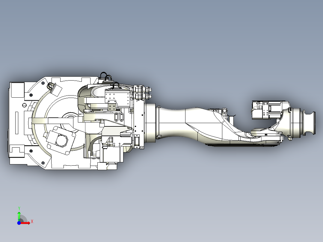 那智机器人nachi sra100 h advanced hollow arm robot前视图