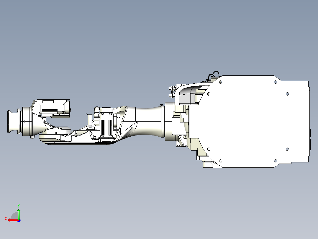 那智机器人nachi sra100 h advanced hollow arm robot后视图